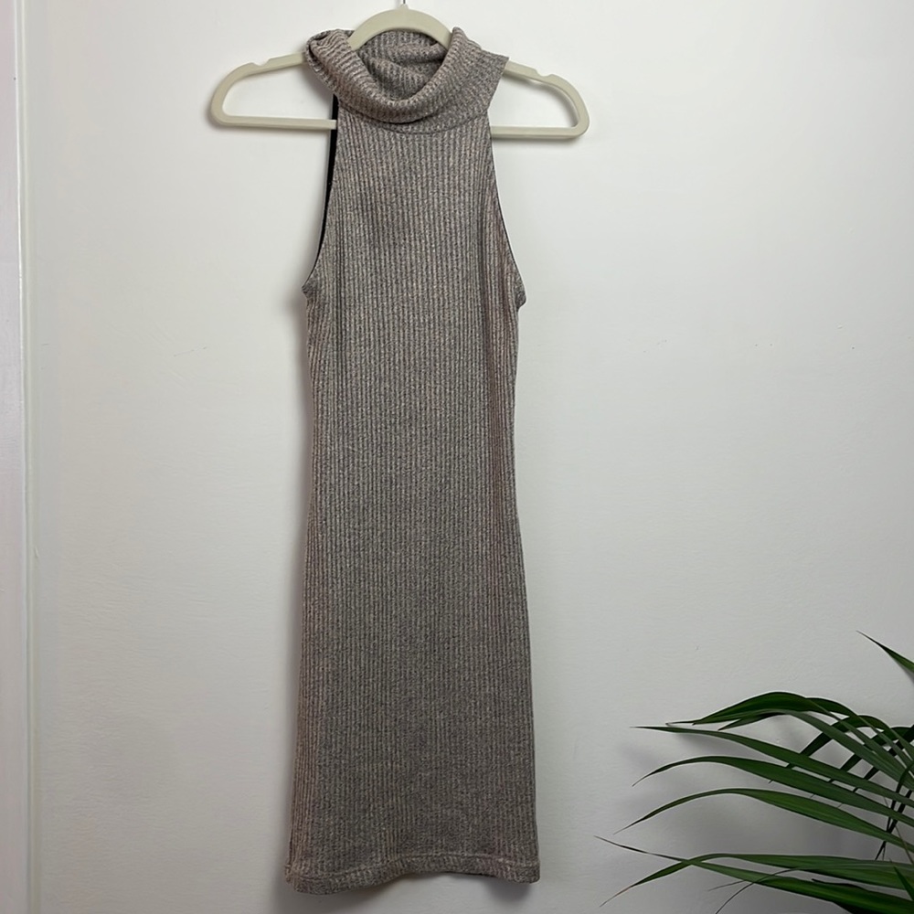 Topshop Ribbed Turtleneck Bodycon dress